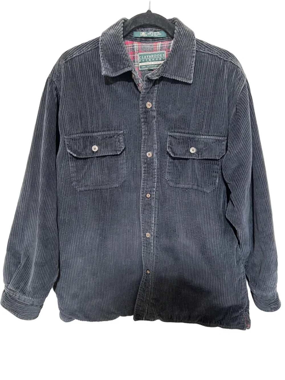 Claybrooke Vintage M Corduroy Flannel Lined Jacket Barn Outdoors Chore Cotton